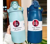 Botella térmica de 1,2 l, de gran capacidad, de acero inoxidable, portátil, con aislamiento térmico 1200ML