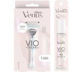 [Compra al por mayor] Maquinilla de afeitar para mujer Gillette Venus VIO para cabello y piel (con 1 cuchilla de repuesto) + Set Esencia Hidratante 50mL