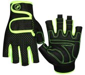 Guantes de vela 3/4 dedo corto ciclismo bicicleta de montaña guantes de bicicleta para hombres y mujeres pesca L negro