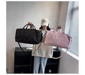 Bolsa deportiva para Yoga y Fitness, bolsa de natación con separación de ropa seca y húmeda, pantalón corto informal de gran capacidad, bolsa de viaje de distancia, bolsa de equipaje 43.5*24*22.5cm blanco