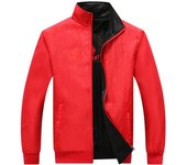 Chaqueta de hombre de doble cara con cuello alto, primavera, otoño, invierno, chaqueta deportiva informal fina, holgada a prueba de viento y transpirable para hombre XXXXXL