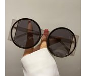 Gafas de Sol Redondas de Doble Color para Hombres y Mujeres, Gafas de Sol de Tendencia Retro a la Moda, Gafas de Sol para Viajes, Fotos de Calle, Fiestas navideñas, Gafas de Playa