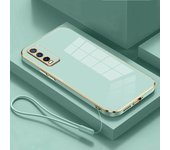Para vivo Y20 funda vivo Y20s Y20I Y20SG Y20G funda de teléfono Vivo V2029 V2027 V2032 funda trasera cuadrada de lujo a prueba de golpes For vivo Y20&Case & Strap blanco como la nieve