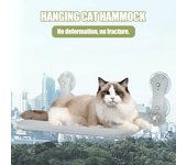 Percha plegable para ventana para gatos, hamaca estable para ventana con 4 ventosas fuertes, asiento para gato montado en ventana que ahorra espacio para gatos grandes color rosa