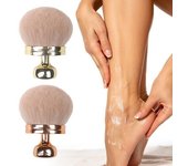 Brocha de maquillaje con cerdas suaves, brocha aplicadora de protector solar, brocha multifunción portátil para base de maquillaje, polvos sueltos, sombras de ojos, rubor, loción solar oro rosa