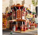 Bloques de construcción de ciudad creativa China Street Restaurante/Hotel/Tienda de oro/Estación Juguetes educativos Regalo para niños Restaurant-174Pcs