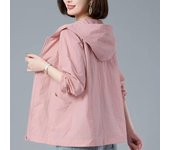 Abrigo de mujer, ropa de protección solar, abrigo fino de verano, camisa transpirable anti-ultravioleta, chaqueta cortavientos con capucha para mujer S verde