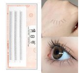 Pestañas inferiores naturales largas, herramientas de maquillaje para ojos, pestañas inferiores en forma de V, pestañas injertadas hechas a mano black-6mm