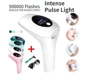 Depiladora láser con 900000 Flashes, fotodepiladora IPL permanente, depilación eléctrica indolora, dispositivo de depilación láser LCD EU Plug