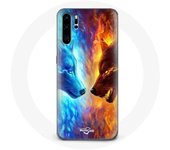 Coque pour Huawei P30 Pro Loup de Glace et de feu