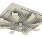 Deflector de aire para aire acondicionado central, parabrisas antiviento directo blanco