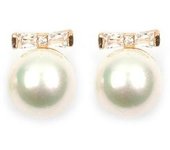 Les Trésors De Lily [M9481] - Pendientes chapados en oro 'Sissi' oro blanco - 10x8 mm oro