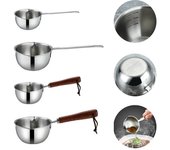 Mini olla de acero inoxidable 304 para calentar aceite, leche, leche, cacerola pequeña para hervir mantequilla, olla para derretir mantequilla, calentador de mantequilla, sartén de cocina