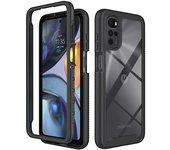 Funda híbrida de silicona líquida de 360 grados para Motorola G22 G32 G42 E13 E32s E20, protección total a prueba de golpes Moto E40 negro