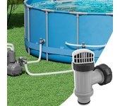 Válvula de émbolo para piscina Sistema de válvula de émbolo de manguera de división rápida Reemplazo de válvula de émbolo universal para bombas de filtro Intex 28635EG 28633EG gris