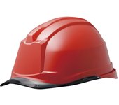 Casco de trabajo PC con visera transparente SC19PCL RA3 con KP [Midori Anzen] Antideslizante ( Transatlántico) Rojo/humo