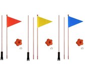 Banderín de seguridad divisible de 120 cm/180 cm, bandera para bicicleta para niños y niñas, bicicleta de equilibrio, 1 unidad naranja