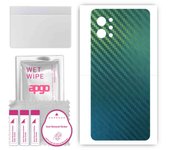 apgo Protective Skin Sticker for the back compatible with LG Q92 5G, Wrap Film, Foil, Vinyl - Pattern Carbon Chameleon CAKA1