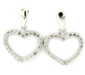 Les Trésors De Lily [M1761] - Boucles Argent 'Love' blanc blanco