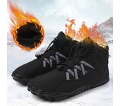 Botas de nieve altas nuevas para exteriores, para hombres y mujeres, de invierno, acolchadas, gruesas, para salpicaduras de agua, antideslizantes, para parejas, de algodón 36 negro