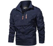 Chaqueta Bomber para Hombre con Chaquetas De Vuelo Ligeras Y Multibolsillos Chaqueta Militar Varisty Informal para Hombre Cortavientos con Cremallera De Moda Tallas Grandes M gris
