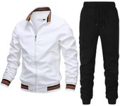 Traje de chaqueta bomber de dos piezas informal de primavera de alta calidad XL azul oscuro