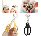Tijeras para abrir huevos de codorniz, cortador, herramienta de acero inoxidable negro