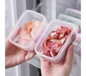 Caja de almacenamiento de carne congelada, refrigerador portátil, caja organizadora para mantener frescas las frutas y verduras, contenedor transparente para queso de cocina Rectangle