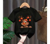 Feliz Navidad, nueva moda, divertido regalo de Papá Noel, camisetas gráficas para niños, camiseta de manga corta para niños, Top informal para niñas 100cm