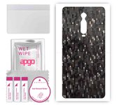 apgo Protective Skin Sticker for the back compatible with Xiaomi Mi 9T, Wrap Film, Foil, Vinyl - Pattern Carbon Black Pixel