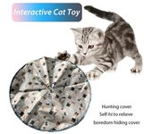 Juguetes para gatos con funda de caza, juguete para esconderse y buscar, juguete interactivo para gatos con activación por movimiento, juguete de ejercicio para gatos de interior/gatitos varios colores