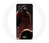 Coque pour samsung galaxy A71 Squid Game Soldat Rouge avec Masque Triangle