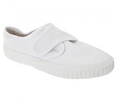 Dek Kids Zapatillas de lona blancas con cierre táctil unisex para niños 7 UK blanco