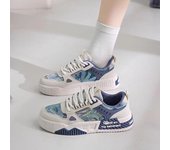 Zapatos de mujer con pintura al óleo, zapatillas de deporte retro americanas, nuevos zapatos de lona para primavera, zapatos de moda originales de nicho 35