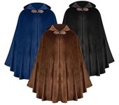 Capa larga con capucha para hombre, chaqueta tipo cárdigan, túnica medieval de vampiro, vikingo, capa de lana de color liso para Halloween verde