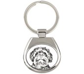 Bolonka, Russian Tsvetnaya Bolonka - keychain with a dog, keychain with a print, personalized pendant from the Art-Dog brand plata