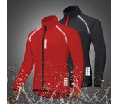 WOSAWE Chaqueta de ciclismo para hombre a prueba de viento impermeable carretera MTB bicicleta de montaña ciclo Jersey Tops M rojo