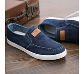 Zapatos casuales para hombre, zapatillas de lona vaquera transpirables, zapatos planos para caminar para hombre, mocasines ligeros sin cordones para primavera y verano 2024 para hombre 38 negro