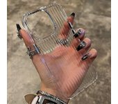 Funda de silicona transparente corrugada suave para iPhone 11, 12, 13, 14, 15 y 16 Pro Max Plus, a prueba de golpes For iPhone 11 negro