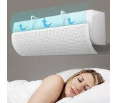 Deflector de aire universal para aire acondicionado, ajustable, para parabrisas, protección contra viento directo, para el hogar y la oficina.