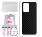 Adhesivo protector trasero apgo compatible con Realme GT Neo3 RMX3560, lámina de vinilo - Patrón negro carbón