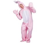 Disfraz de conejo rosa para adulto, unisex, disfraz de animal, disfraz de Carnaval de Pascua One size color rosa