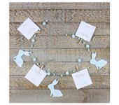 Les Trésors De Lily [Q2763] - Porte Photos 'Lapin Blanc' bleu (4 photos) azul