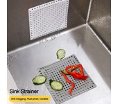 Colador de fregadero antibloqueo, drenaje de suelo, trampa de residuos, trampa de malla, accesorios de baño y cocina blanco