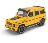 Juguete modelo de coche fundido a presión Benz G65 a escala 1/24, vehículo de juguete con sonido y luz para niños, colección de regalos para niños pequeños y niñas 1/24-18x8.5x8 cm amarillo
