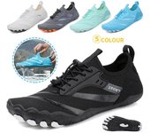 Zapatos de agua para hombres y mujeres, zapatos acuáticos de playa, sandalias de natación, drenaje, zapatos deportivos para vadear, navegación de secado rápido, pies descalzos, yoga, gimnasio, pesca, surf, zapatillas de deporte 38 blanco
