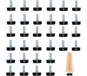 32 piezas de patas de muebles ajustables, patas de tornillo, patas niveladoras para muebles, rosca M8 30pcs