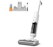 Aspiradora y trapeadora inalámbrica Proscenic F10 Pro, 30 minutos de autonomía, autolimpieza, pantalla LED, limpieza de bordes completos F10 Pro blanco