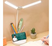 Lámpara de escritorio, lámparas de escritorio para oficina en casa, luz de escritorio LED, puerto de carga USB, lámpara de escritorio moderna para Drom/lectura/dormitorio 2 modos de color blanco