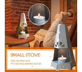 Patio, chimenea, horno, vela, calefacción, luz de té de Metal, horno, calentadores de velas, portavelas, decoración de fiesta familiar de invierno